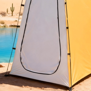 Tente de Douche Portable pour <span class=keywords><strong>Camping</strong></span>, Abri d'Intimité Léger pour 1 Personne, Étanche en Tissu 190T Enduit Argent, 1,5 kg - Product Image 4