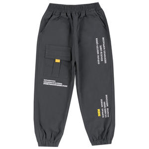 Pantalon cargo à grandes poches imprimé lettres noir kaki, best-seller en ligne, pantalon pas cher pour enfants, fabriqué en Chine - Product Image 6