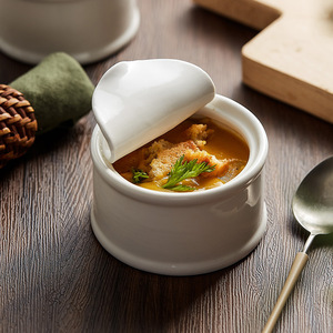 Aluminum Can Ceramic Tableware Hotel Restaurant Special <b>Small</b> Stewed Cups Sauce Dishes Pudding Baking Bowls - Product Image 1