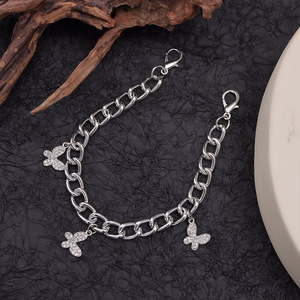 Martin <b>Boot</b> Shoe <b>Chain</b> With Rhinestone Butterfly Pendant For Fashionable Stylish Commute All Seasons - Product Image 6