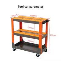 OEM/ODM Armoires à outils CNC professionnelles Nouveau design Personnalisable RED CNC Tool Wagon Chariots à outils professionnels