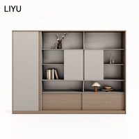 Bureau de direction en bois plaqué Liyu, style moderne minimaliste en forme de L, table de direction de luxe pour bureau