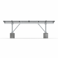 Système de montage au sol pour panneaux solaires en aluminium CHIKO, système de montage au sol pour panneaux solaires, résistant au vent 60 m/s et à la neige 1,4 KN/m², OEM personnalisé