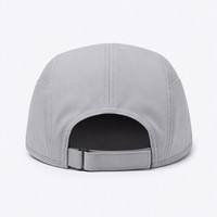 Casquette de camping unisexe réglable à 5 panneaux en nylon enduit polaire avec logo personnalisé et broderie plate pour toutes les saisons