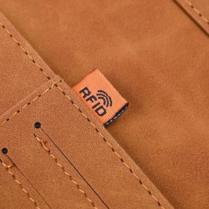 Porta Pasaportes YY375 de Cuero PU con Bloqueo de Señales RFID para Tarjetas de Crédito / Pasaportes con Cierre - Product Image 5