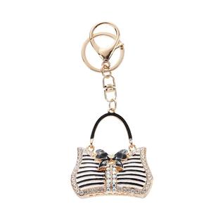 Porte-clés tendance en émail et strass, forme sac à main <span class=keywords><strong>mignon</strong></span>, <span class=keywords><strong>cadeau</strong></span> <span class=keywords><strong>pour</strong></span> elle - Product Image 2