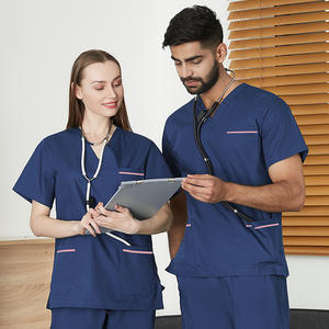 Ensembles d'uniformes de gommage hypoallergéniques OEM Infirmière avec uniforme d'hôpital de conception imprimée pour la rhumatologie - Product Image 2