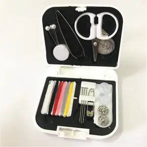 Portable mini travel sewing kit set box needles tools accessories storage supplies