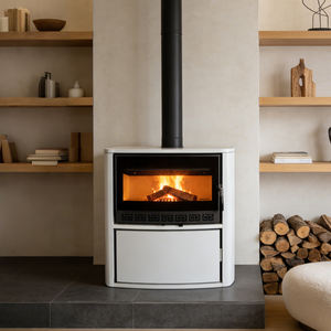 Poêle à granulés et à bois autoportant d'intérieur en fonte, fabriqué sur mesure par JingXin - Product Image 1