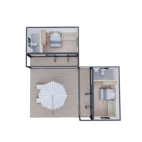 Maisons conteneurs écologiques à plusieurs étages avec terrasse et mur-rideau en verre, proposant plusieurs designs pour la maison de vos rêves