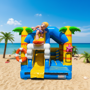 Château gonflable <span class=keywords><strong>de</strong></span> surf en bord <span class=keywords><strong>de</strong></span> mer avec toboggan, château gonflable d'extérieur et d'intérieur, combo château gonflable pour enfants, toboggan <span class=keywords><strong>de</strong></span> saut - Product Image 2