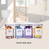 Vente en gros de bombes de bain effervescentes biologiques à base de sel de l'Himalaya, fleurs, adoucissant pour cuticules, manucure, pédicure
