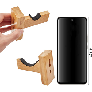 2 ensembles de support de batte de baseball en bambou écologique présentoir mural de batte de baseball de qualité supérieure - Product Image 5