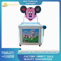 Jeu de frappe électronique Mickey Mouse Whack-a-Mole en gros, jouet marteau en plastique et métal pour enfants, éducatif précoce en anglais, 1 an