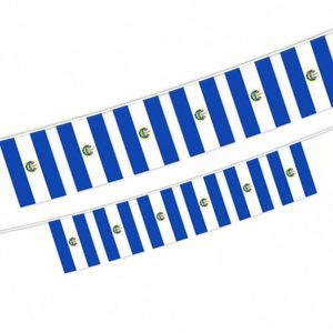 Banderines de El Salvador de 5.5x8 Pulgadas al por Mayor para Decoración Interior y Exterior (20 Piezas/Juego) - Product Image 1