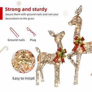 Reno Marrón Decorativo para Exteriores, Listo para Enviar, con Luz LED Impermeable IP65, Entrega Rápida Disponible - Product Image 5