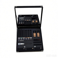 Boîte de rangement de maquillage de luxe personnalisée, kit de maquillage complet, boîte d'emballage avec miroir pour les professionnels, ensemble complet