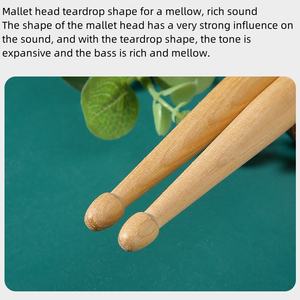 Commercio all'ingrosso 5A acero <span class=keywords><strong>noce</strong></span> rovere Jazz bacchette mazze a tamburo martelli bacchette - Product Image 2