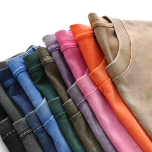 Venta al por mayor OEM 100% algodón para hombre Camiseta de gran tamaño Dtg Print Tee Logo camiseta Heavyweight Stone ácido lavado Vintage camiseta personalizada - Product Image 6