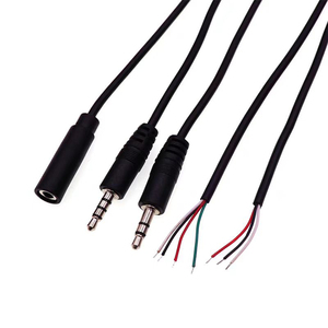 Car AUX Stereo Jack 3.5MM Audio Cable 3.5mm 2.5mm Male Female Stereo Mono Jack to Open Soldering End Aux Audio Cable - Product Image 4