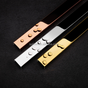 Thép không gỉ t hồ sơ cạnh TRIM tường cạnh góc 304 0.5mm cạnh bảo vệ gạch quá trình chuyển đổi nhôm TRIM cho mỏng gạch - Product Image 2