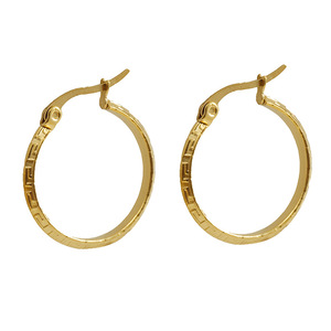 Pendientes de acero inoxidable chapado en oro de 18 quilates para mujer - Product Image 1