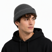 Bonnet en tricot épais en mélange de laine personnalisé, bonnet chaud et ample pour l'hiver pour hommes et femmes, OEM/ODM disponible