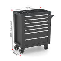 Armoire à outils en acier inoxydable de haute qualité, 7 tiroirs verrouillables pour le stockage d'outils, pour usage automobile et industriel