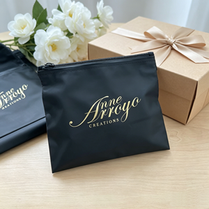 Customized Black Zipper Bag Brand Logo Waterproof Plastic Ziplock Pouch Apparel Packaging Garment Bags for Online Business - Product Image 1