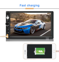 Lecteur MP5 7 pouces, autoradio double DIN avec écran tactile HD, affichage numérique, Bluetooth et prise en charge multimédia