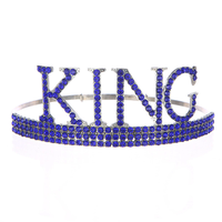 Mahkota Raja Abad Pertengahan Berlapis Emas untuk Pria dengan Kristal Rhinestone untuk Aksesoris Rambut Kostum Pesta Prom Pernikahan Cosplay.