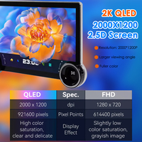 Autoradio Android 11,8 pouces avec double bouton, écran QLED 2K, CarPlay sans fil, Android Auto, 4G LTE, DSP 48 bandes, GPS et sortie vidéo pour appuie-tête