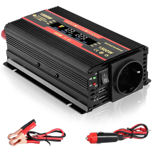 1500 watt inverter cigarette lighter Ampeak 1500W Modified Sine Wave Inverter, 12V DC to 110V AC, 17 Protections INTELLIGENT LCD DISPLAY 1500w / Watt DC to