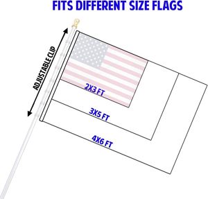 6FT Trắng quay cờ cực hiển thị phụ kiện cho cơ quan du lịch và giáo dục ô tô - Product Image 2
