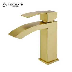 现代黄金黄铜洗手盆搅拌机好价格水槽水龙头浴室水龙头