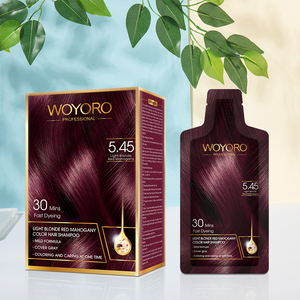 Champú para <span class=keywords><strong>tinte</strong></span> de <span class=keywords><strong>pelo</strong></span> para adultos, productos de belleza permanente de Etiqueta Privada, Color rubio claro, rojo <span class=keywords><strong>caoba</strong></span> - Product Image 2