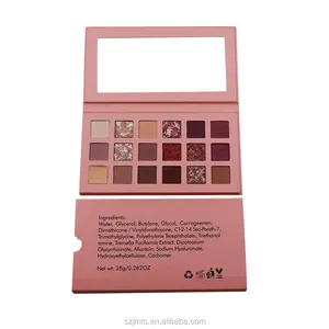 Hoge kwaliteit cosmetica groothandel veel 18 kleur kleuren oogschaduw voorraad oem aanpassen eyeshadow palette glitter make up sets