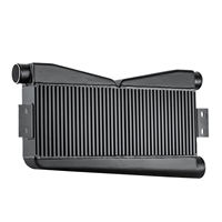 Intercooler GTGMOTO de Alto Fluxo Twin Turbo 24"x9"x3.5" Bar and Plate Personalizado 2 Entradas 1 Saída