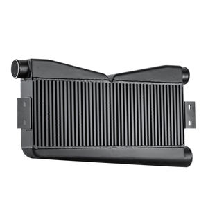 GTGMOTO 高流量双涡轮中冷器 24"x9"x3.5" 板式定制 <span class=keywords><strong>2</strong></span> 进气口 1 出气口 - Product Image 1