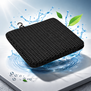 Coussin de siège de douche ergonomique antidérapant en tissu maillé pour personnes âgées, pour baignoire/chaise de douche, soulagement de la pression, amovible - Product Image 1