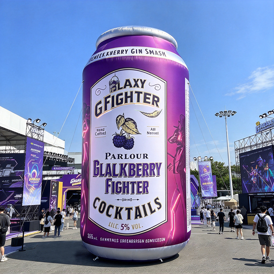 Custom Giant Inflatable Beverage Can Thermal Transfer Printed Logo ...