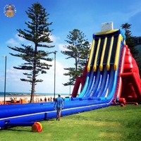 Grand toboggan aquatique gonflable pour l'aventure estivale, fabriqué en PVC de qualité commerciale durable, comprend un souffleur et des kits de réparation