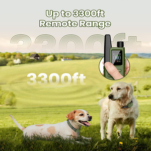 Ensemble de collier d'entraînement électronique étanche et rechargeable pour toutes les races de chiens Télécommande 4 modes de verrouillage de sécurité Contrôle des aboiements - Product Image 3