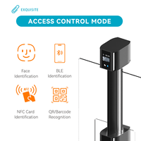 Tourniquets à ailettes NFC IP pour contrôle d'accès bidirectionnel haute sécurité avec lecteur de codes-barres pour stations de métro