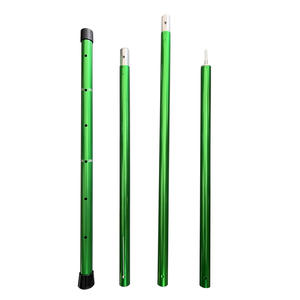 Poteau de tente télescopique en alliage d'aluminium 6061 vert de 2,5 mètres pour auvent de camping et utilisation avec bâche - Product Image 3