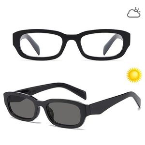 Gafas de Sol de Estilo Moderno, Montura Cuadrada Pequeña, Irregulares, con Cambio de Color, Populares en Internet, a la Moda, Combinan con Todo, Lisas - Product Image 3