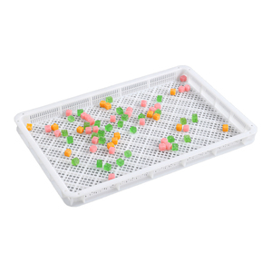 Food Grade Plastic Storage Tray With Grid Large mesh shallow plastic tray