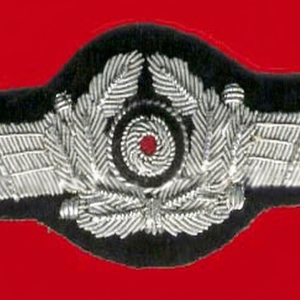 GERMAN NAZE CAP-668 Custom Embroidered Cap Badge With Anchor And Laurel Wreath <b>Sew</b>-On Fabric Patch For Uniform Garment - Product Image 1