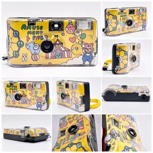 2024 Single Use Film Camera 12 Sheets Yellow Promotion Wedding Gift Disposable Camera With Film