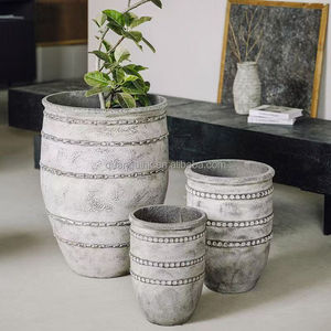 กระถางดอกไม้และกระถางปลูกต้นไม้สไตล์โมเดิร์น น้ำหนักเบา ทนทาน เป็นมิตรกับสิ่งแวดล้อม ทำจากไฟเบอร์ซีเมนต์ แบบแขวนและแบบตั้งพื้น มีรูระบายน้ำ - Product Image 4